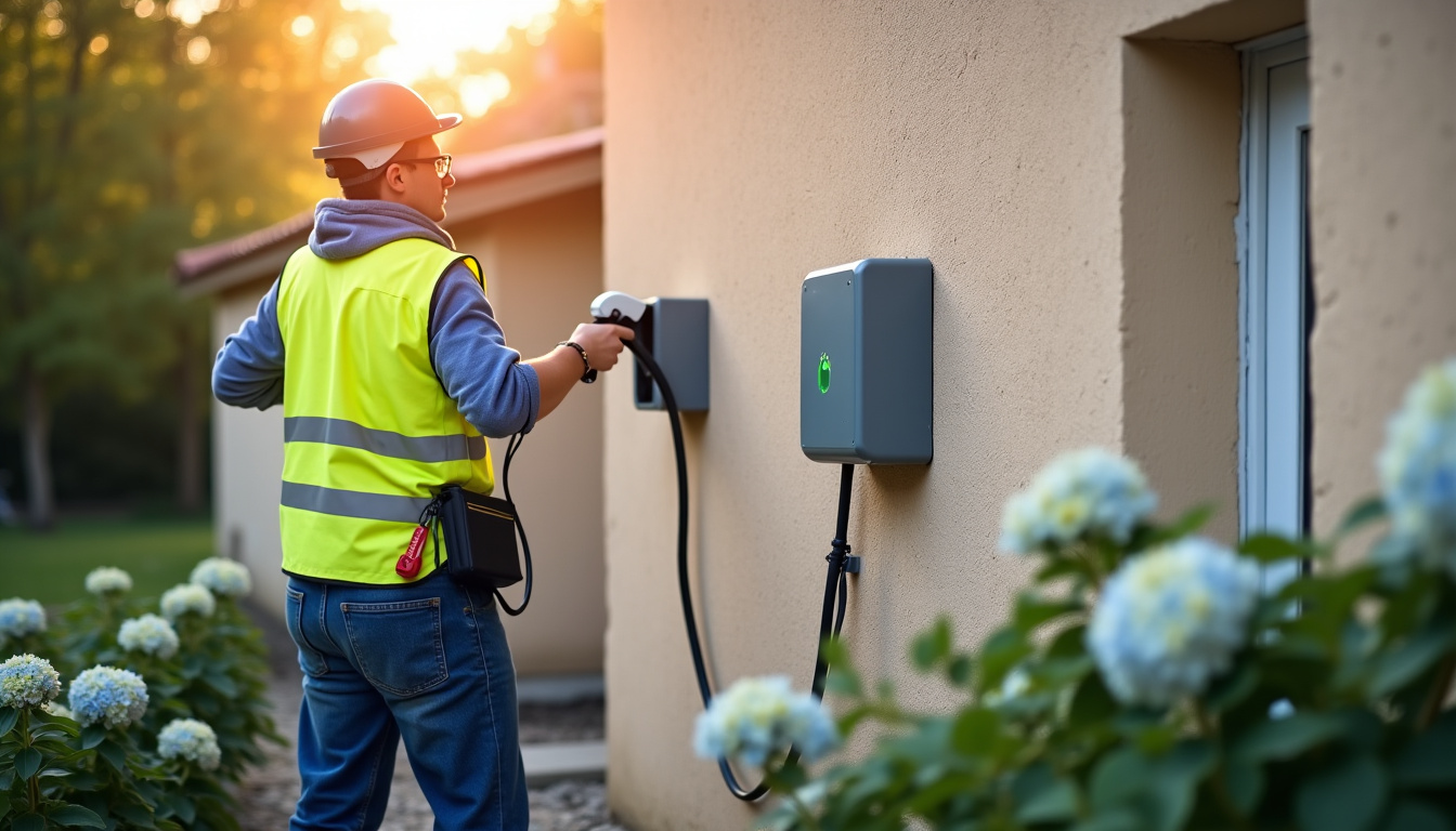 Technicien IRVE en train d