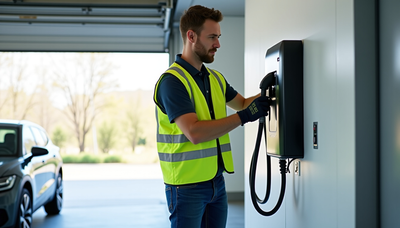 Technicien IRVE en train d