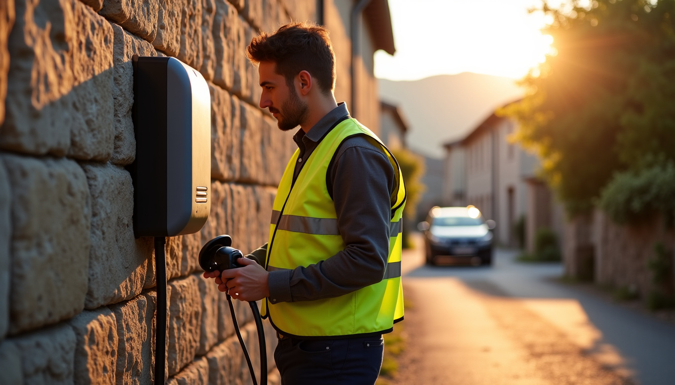 Technicien IRVE en train d