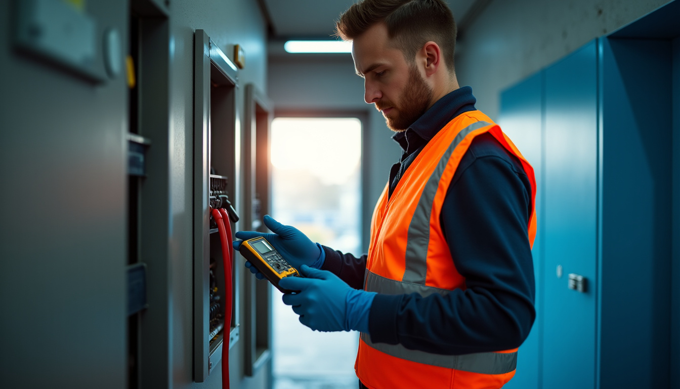 Technicien IRVE en train de réaliser un diagnostic électrique avant installation à Juvisy-sur-Orge