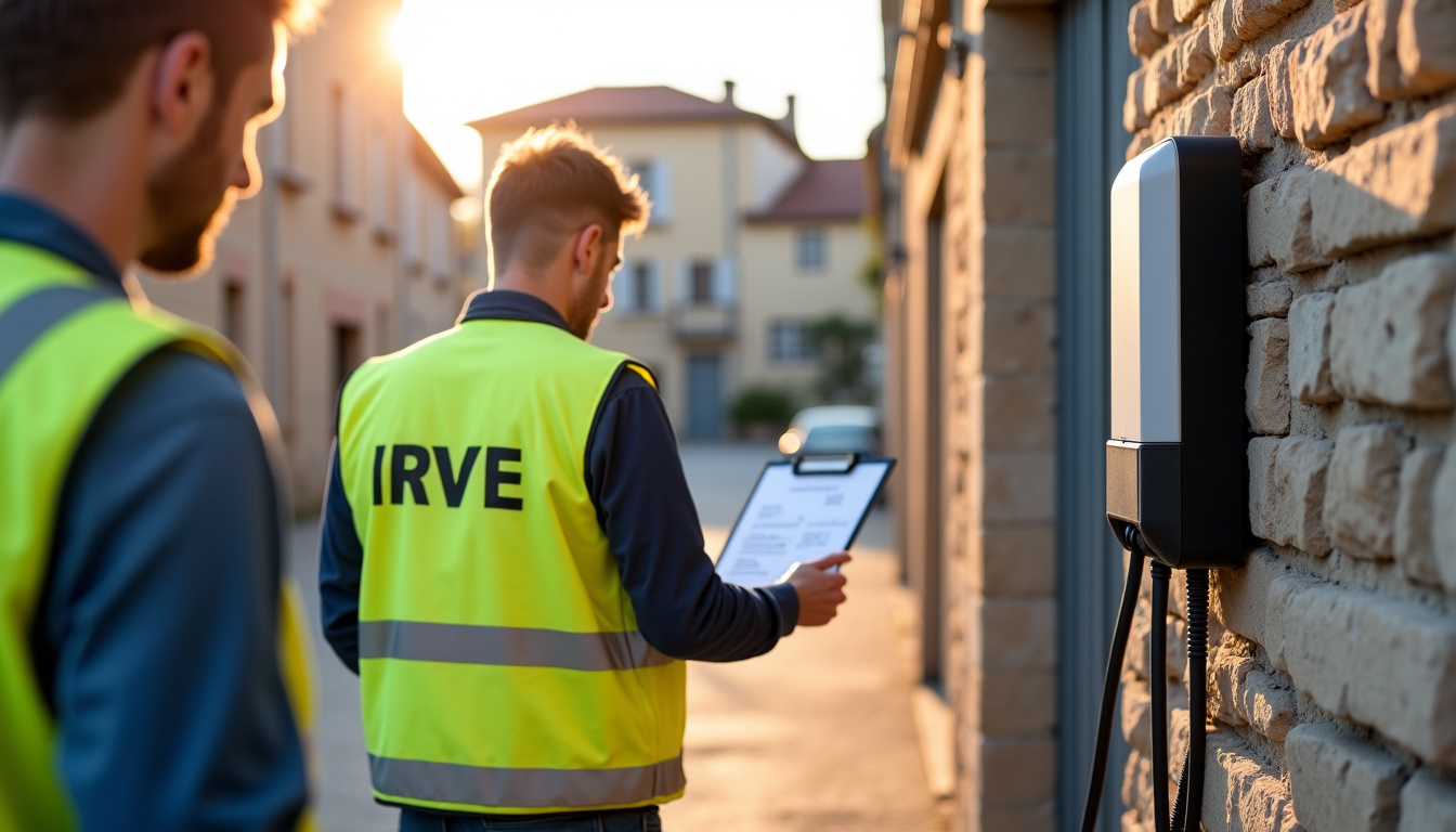 Technicien IRVE réalisant un audit de l