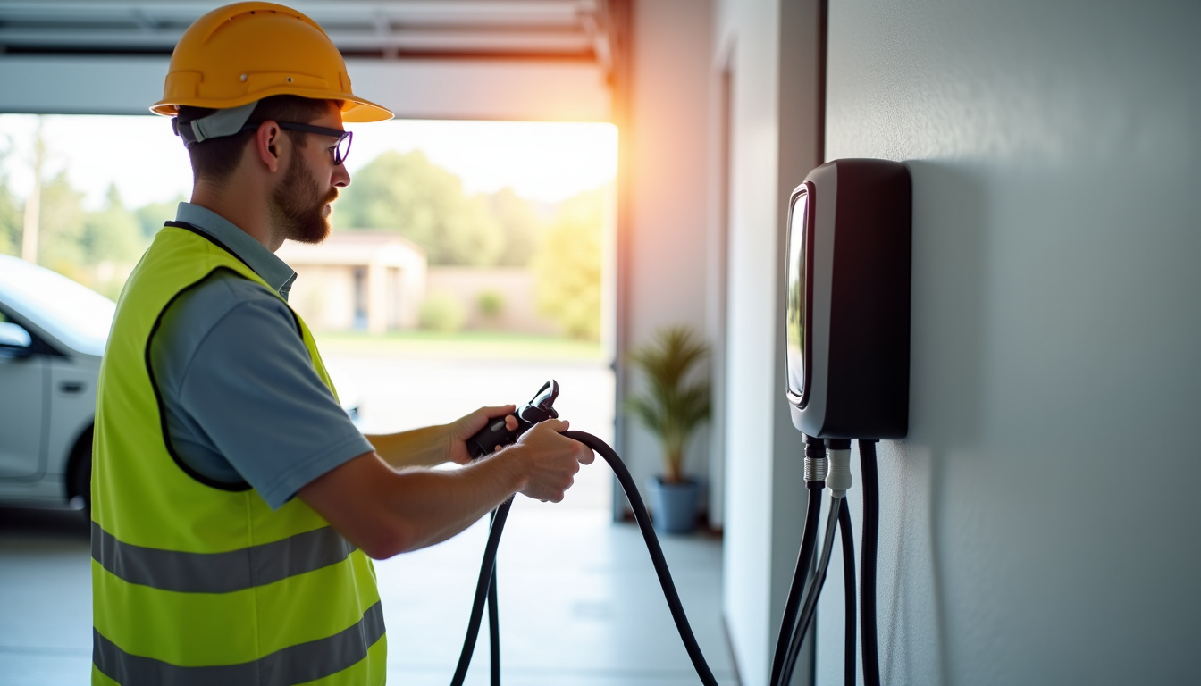 Technicien professionnel en train d