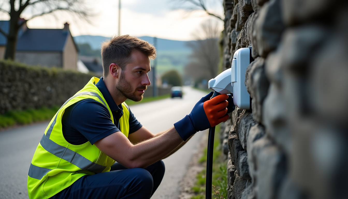 Technicien vérifiant l