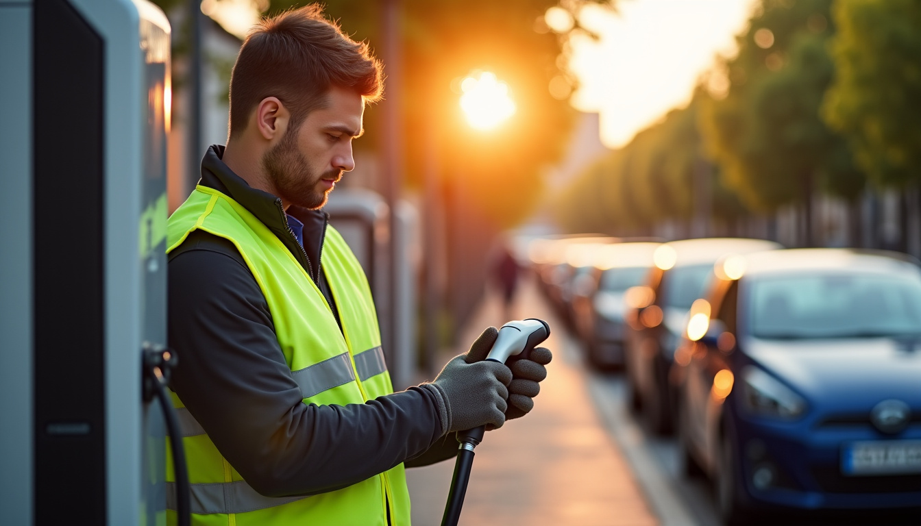 Technicien vérifiant le bon fonctionnement d