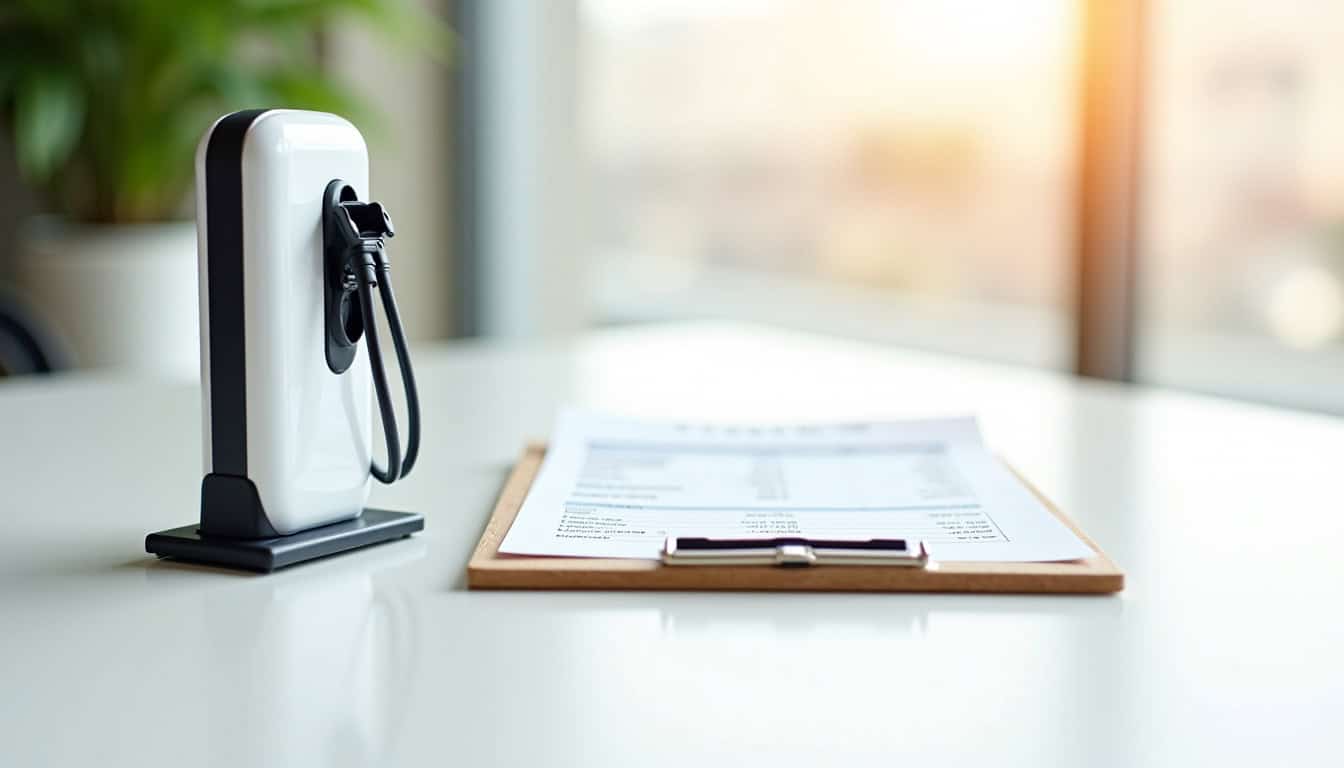 Un électricien remet un devis pour l
