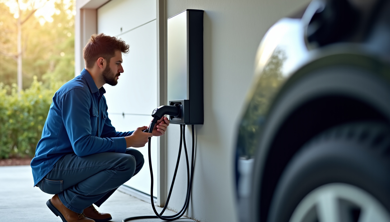 Un installateur IRVE certifié en train d