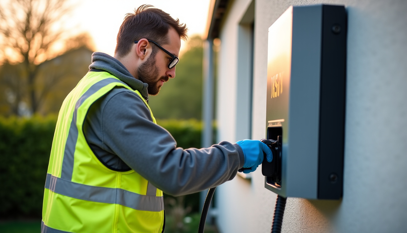 Un technicien IRVE en train d