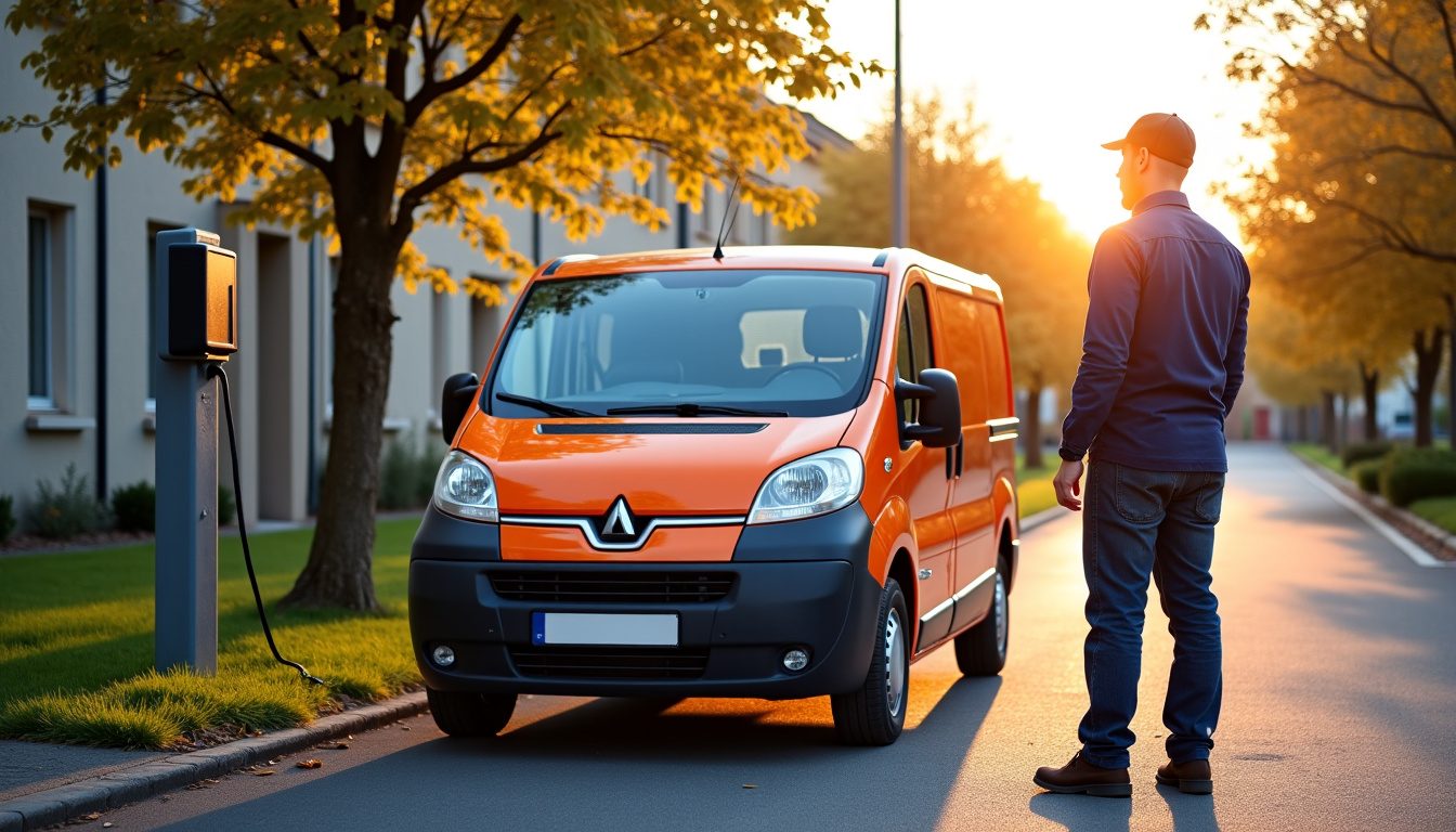 Véhicule électrique en charge sur une borne extérieure à Orange, montrant l’état de fonctionnement de l’équipement