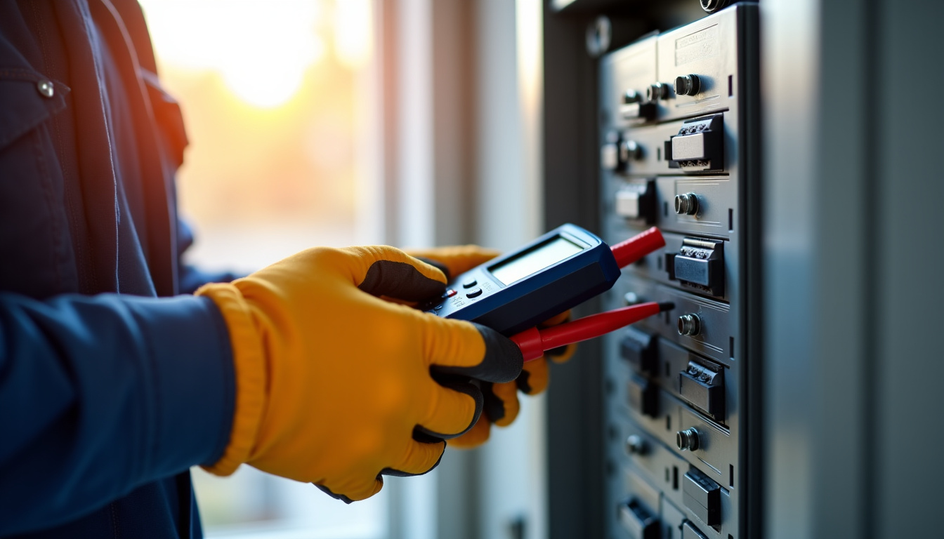 Vérification du tableau électrique par un professionnel avant installation de la borne