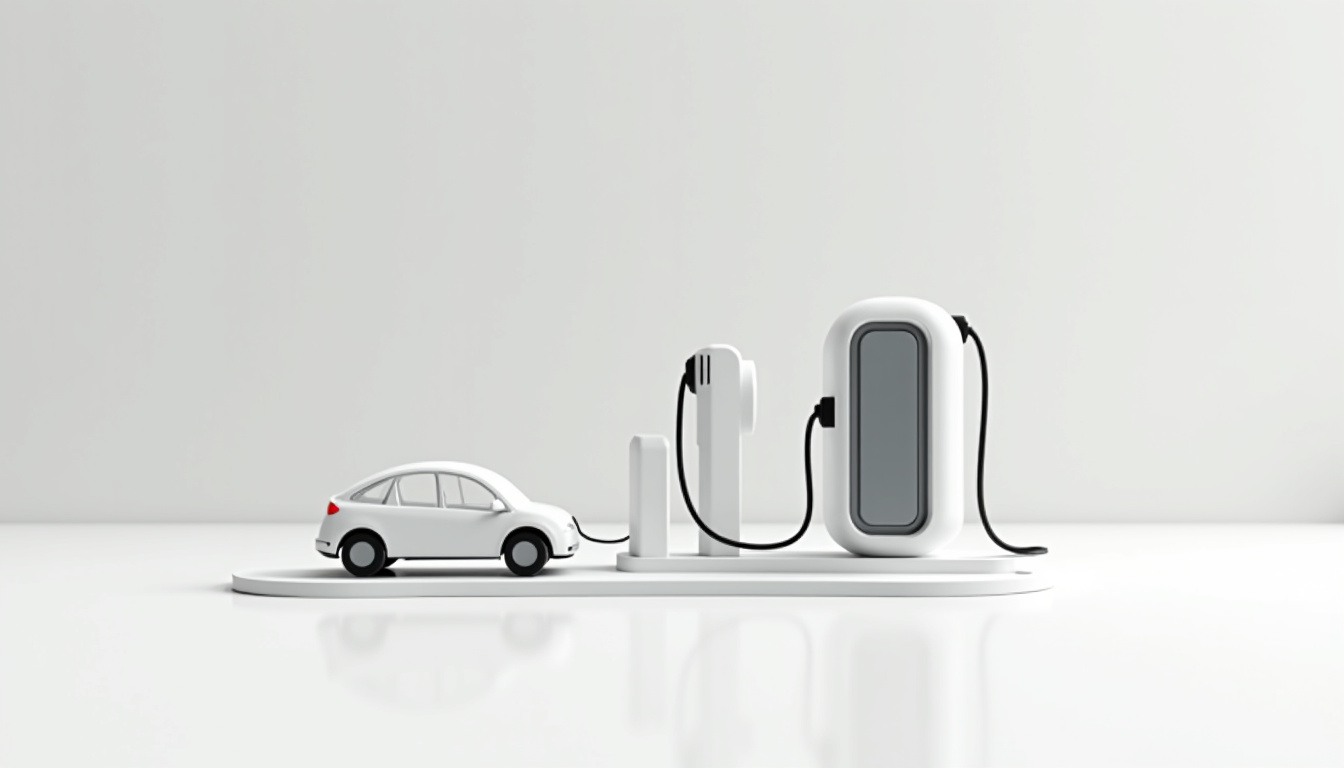 Vue schématique du fonctionnement d’une borne de recharge électrique à Plappeville