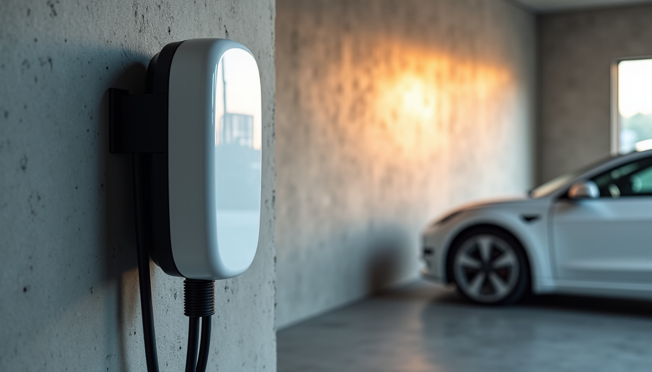 Borne de recharge 7,4 kW installée dans un garage à Eulmont