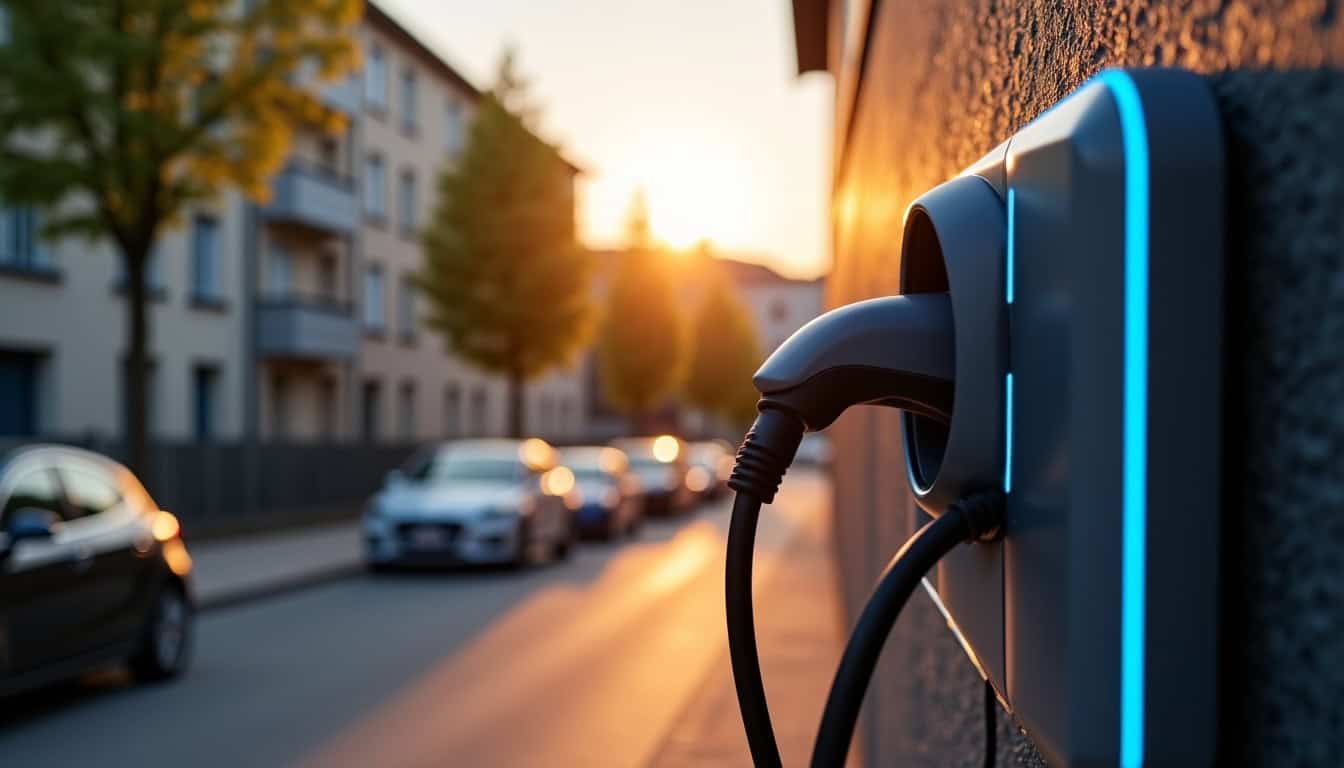 Borne de recharge connectée installée à Villejuif