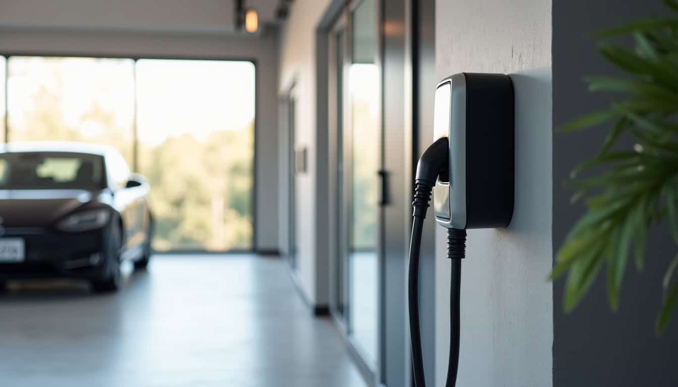 Borne de recharge électrique installée à l