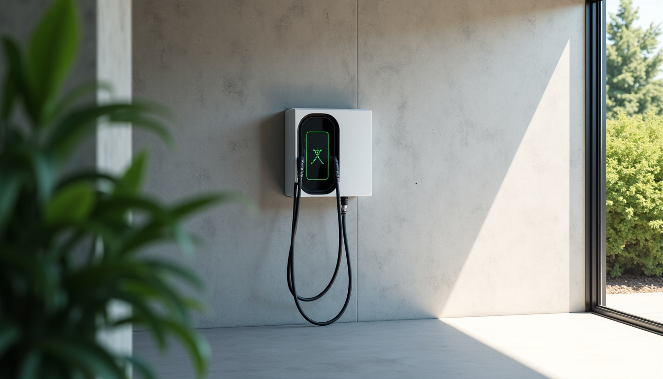 Borne de recharge électrique installée à l