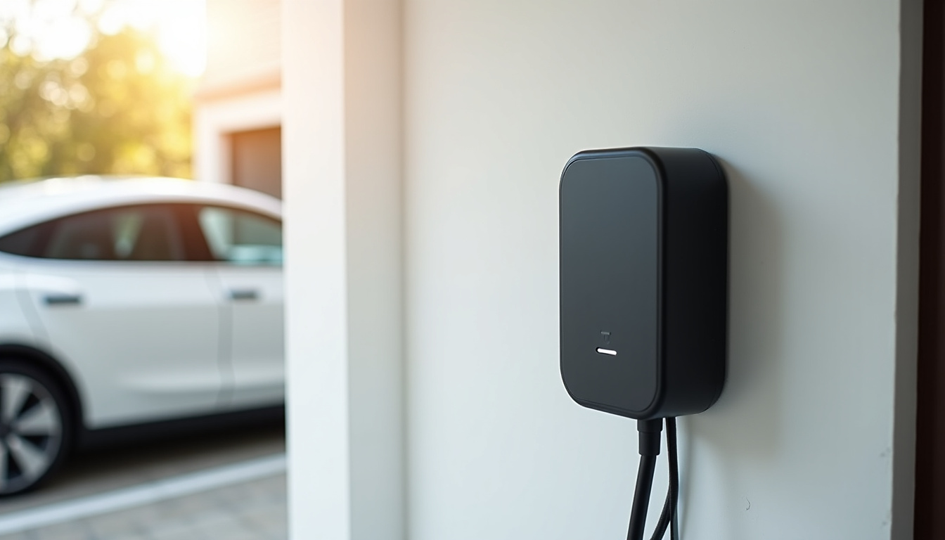 Borne de recharge électrique installée à l