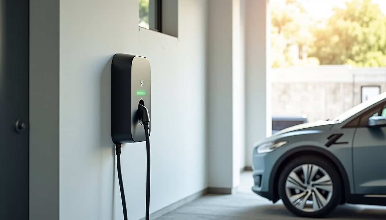 Borne de recharge électrique installée à l