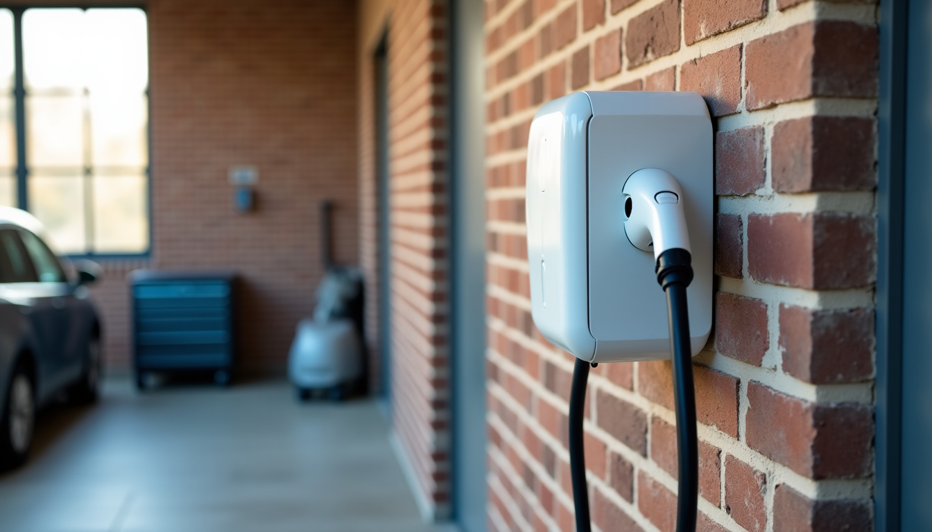 Borne de recharge électrique installée à l