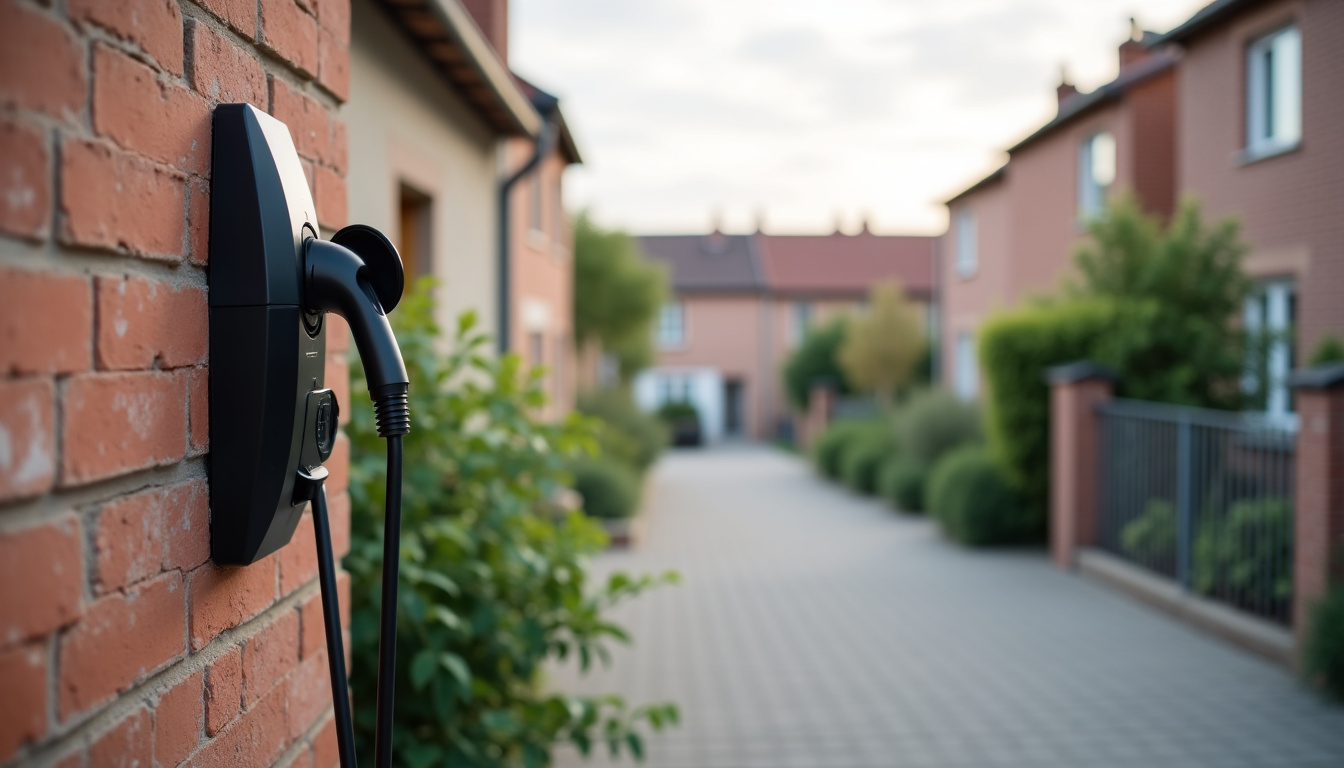 Borne de recharge électrique installée à l