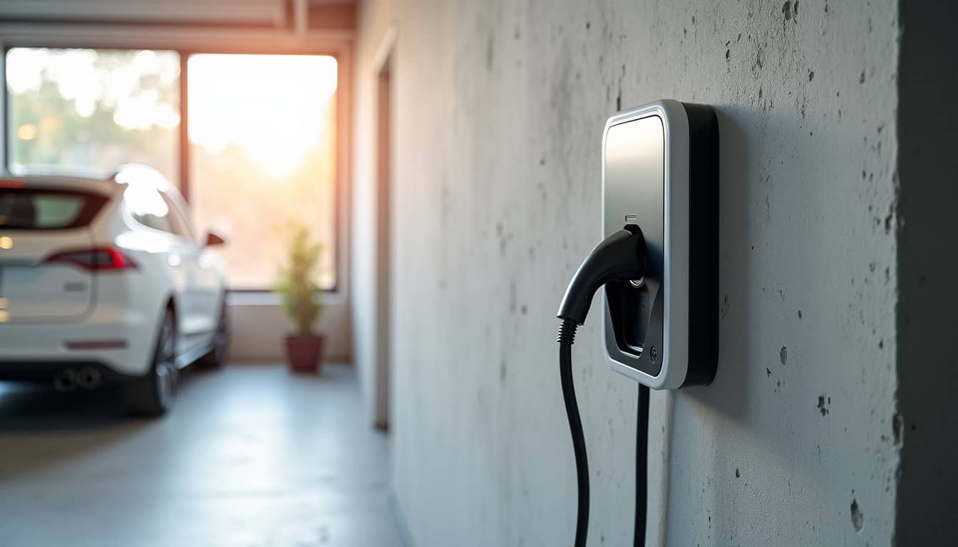Borne de recharge électrique installée à l