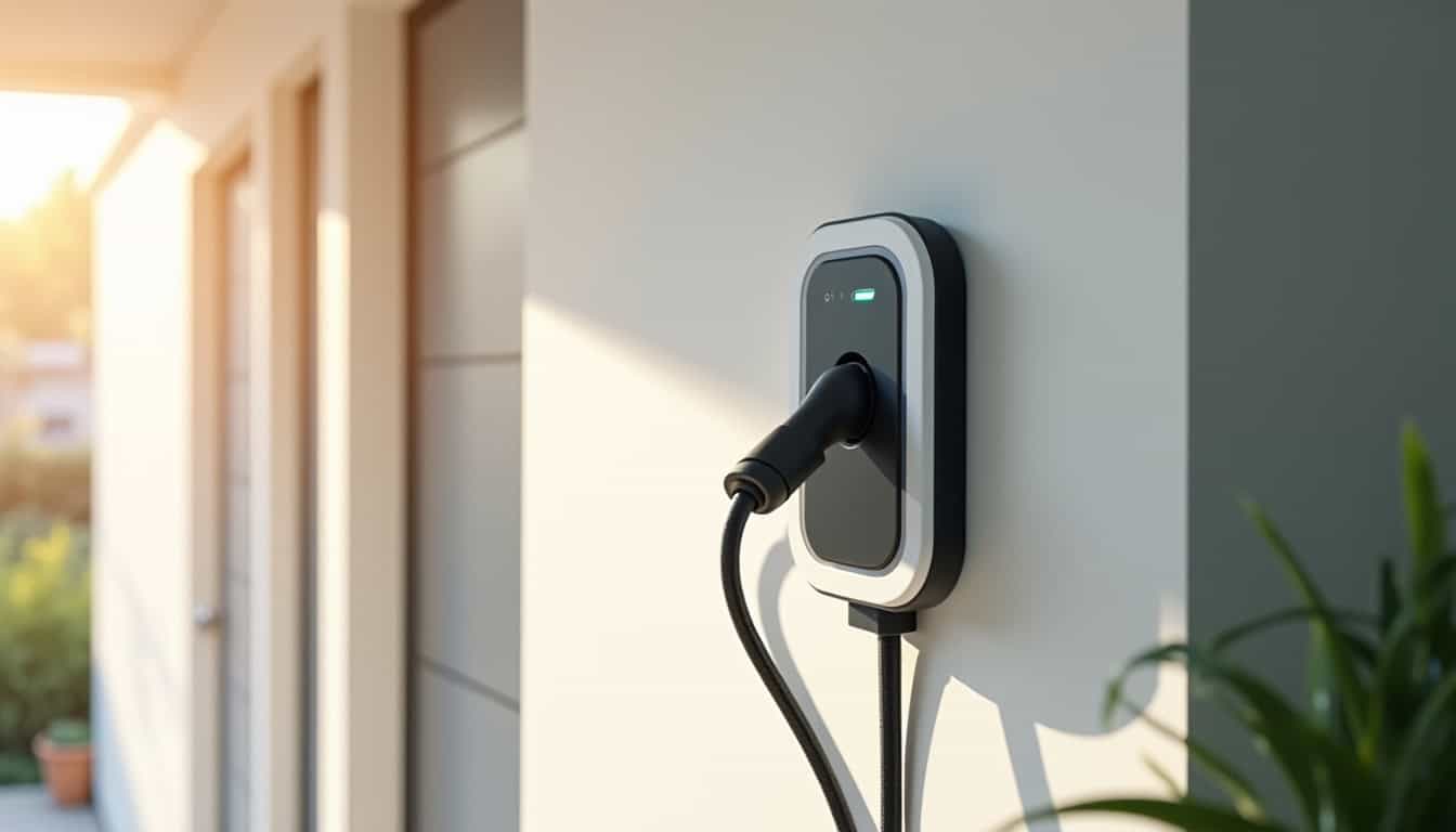 Borne de recharge électrique installée à l