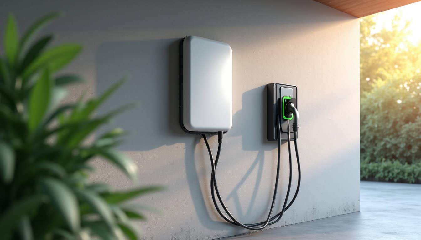 Borne de recharge électrique installée à l