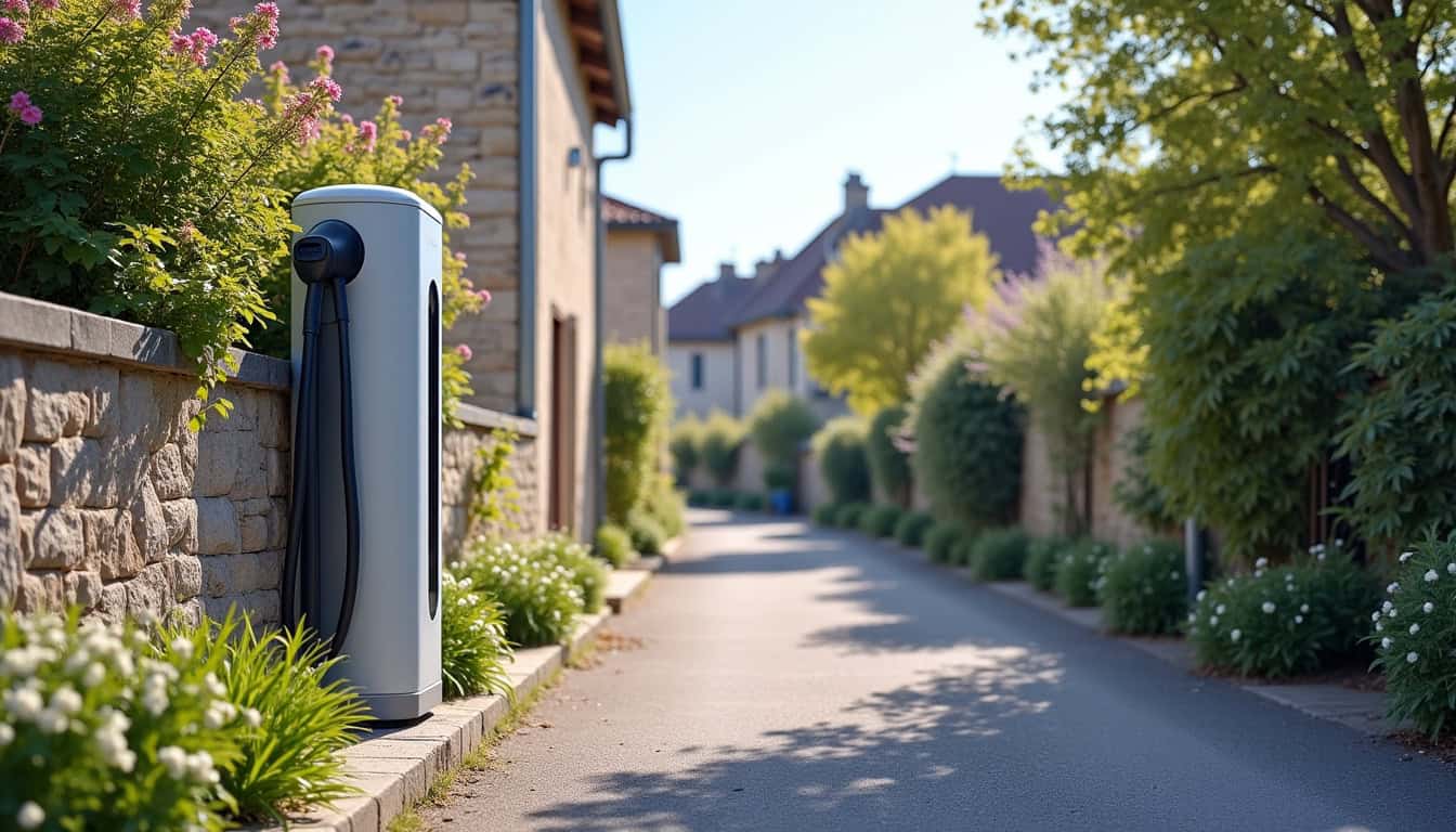 Borne de recharge électrique installée à l