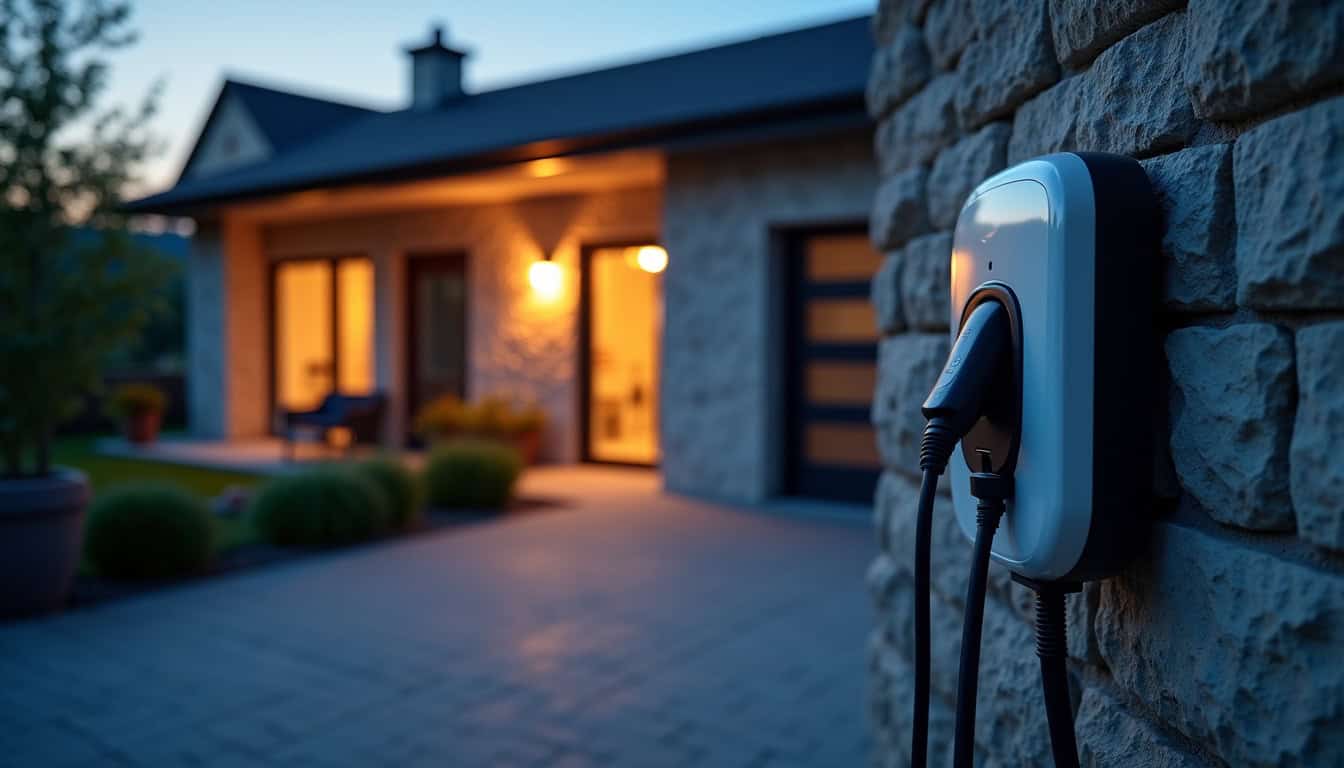 Borne de recharge électrique installée à l