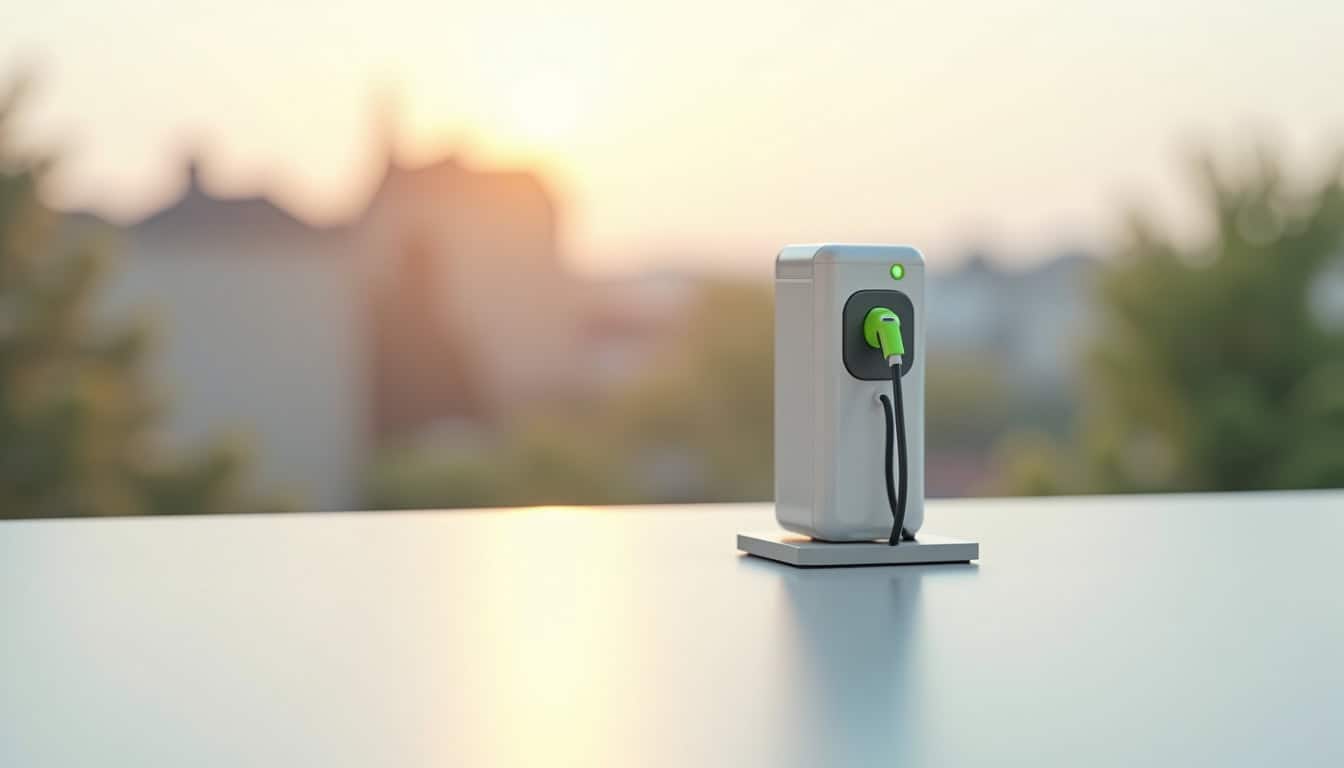 Borne de recharge électrique installée à l