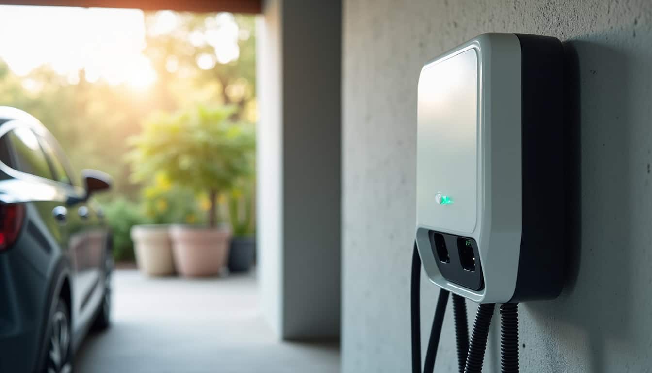 Borne de recharge électrique installée à l