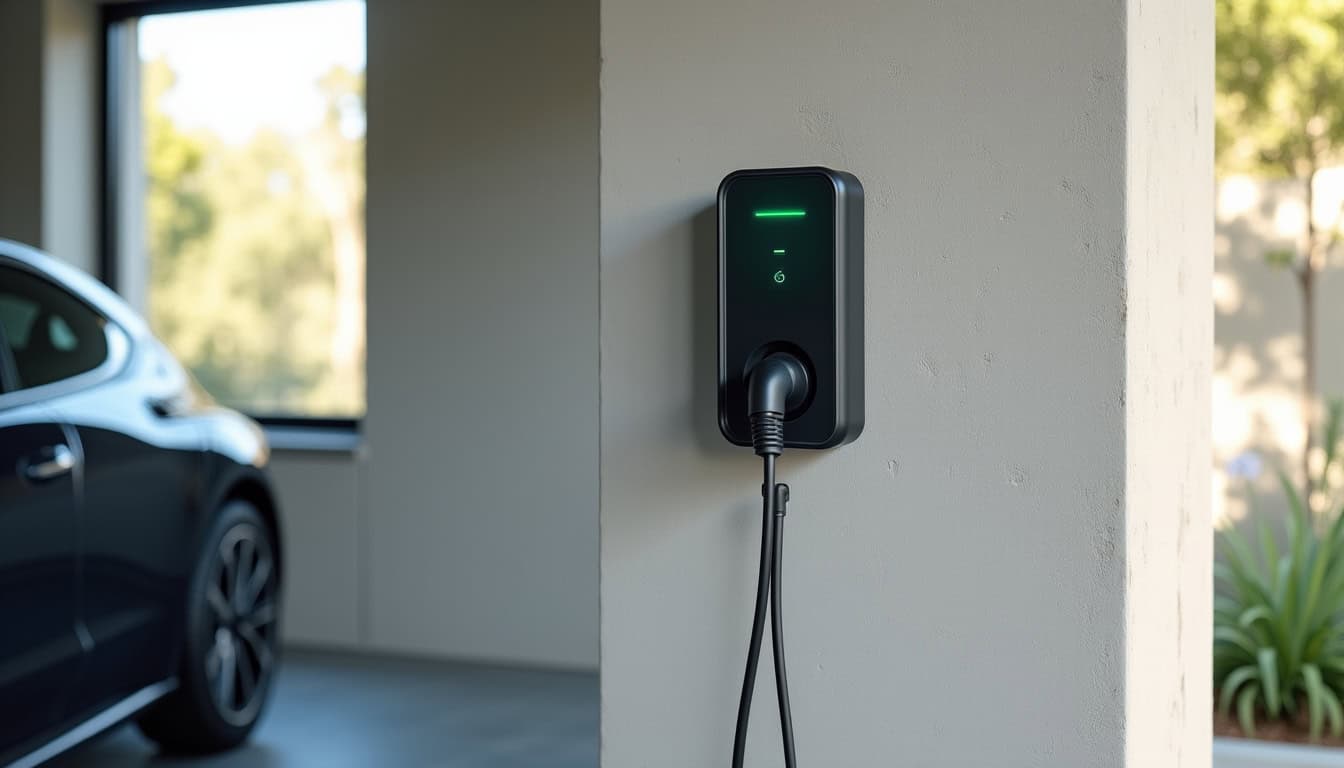 Borne de recharge électrique installée à l