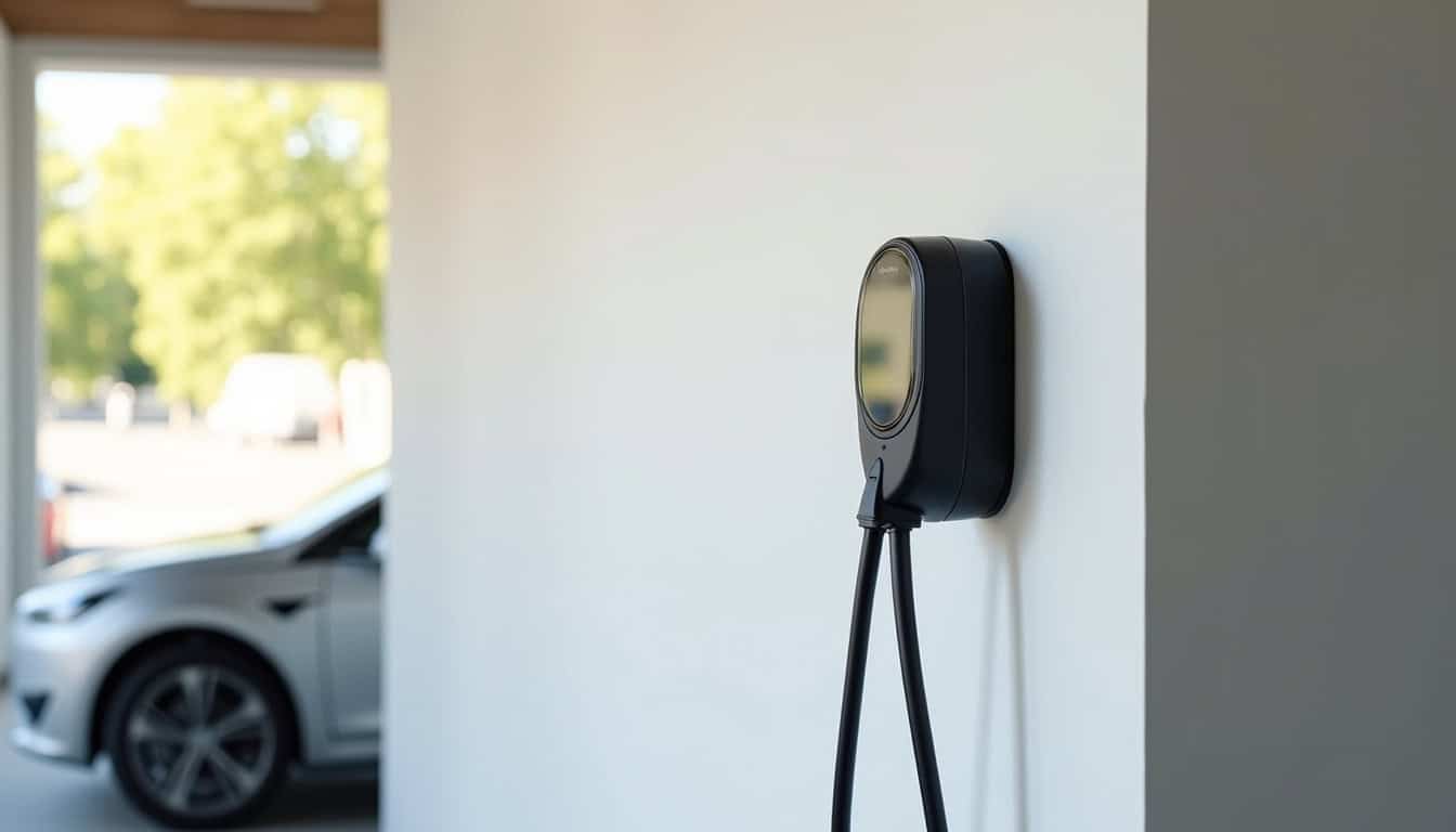 Borne de recharge électrique installée à l