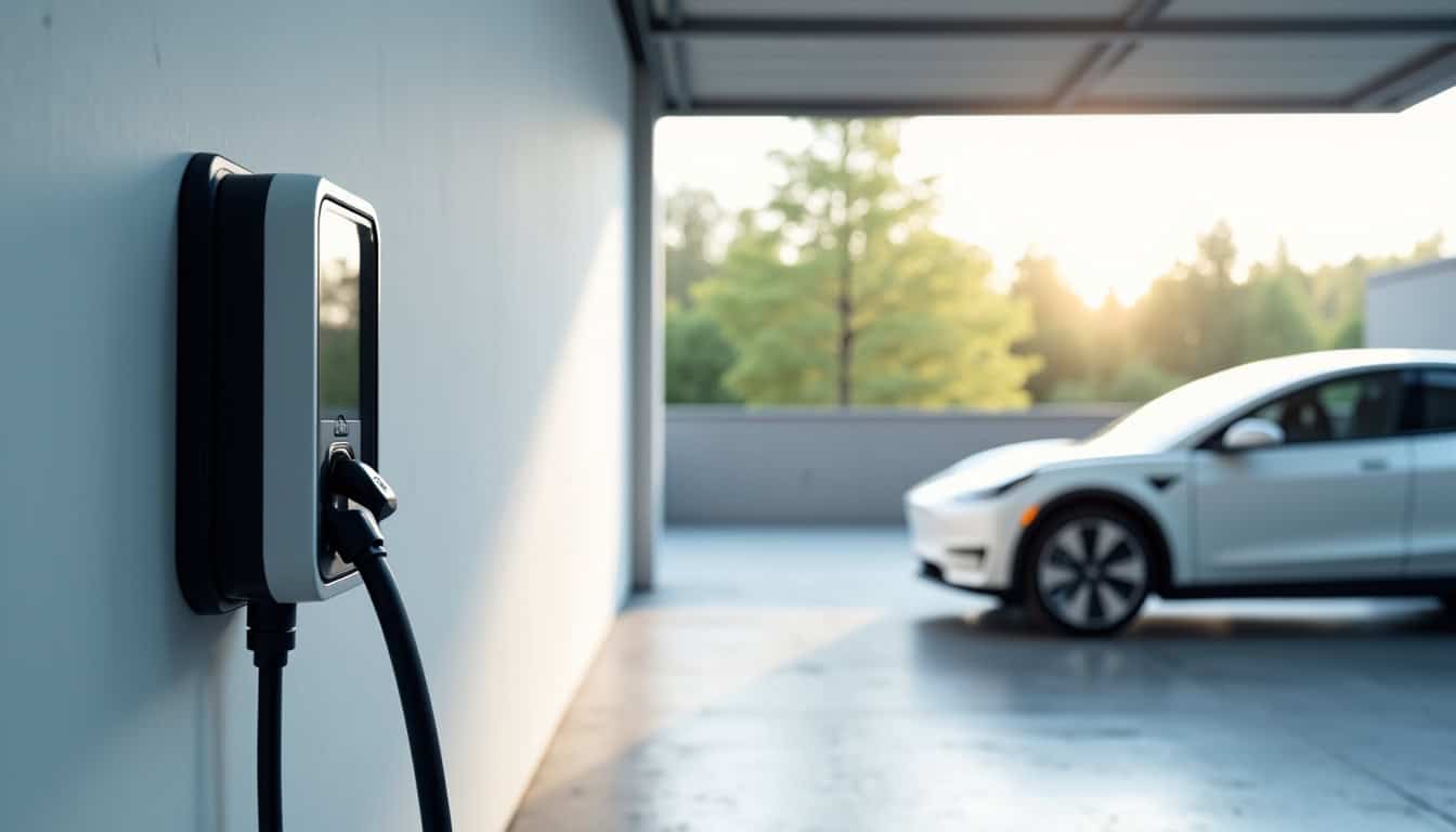 Borne de recharge électrique installée à l