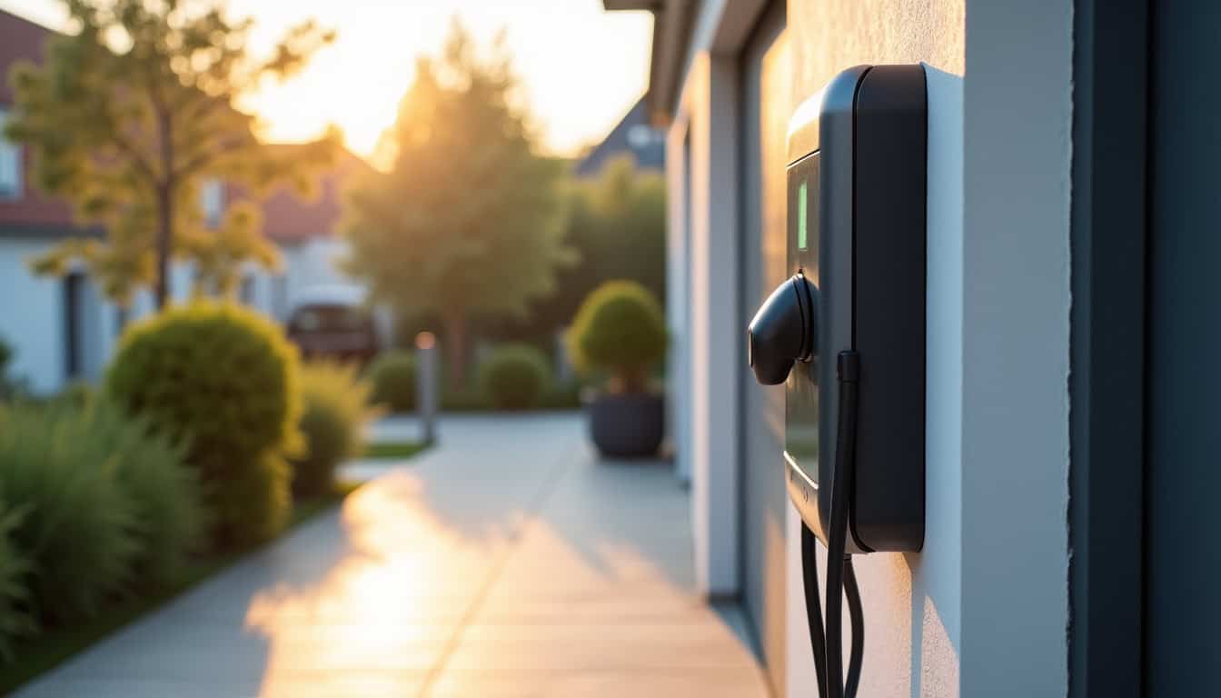 Borne de recharge électrique installée à l
