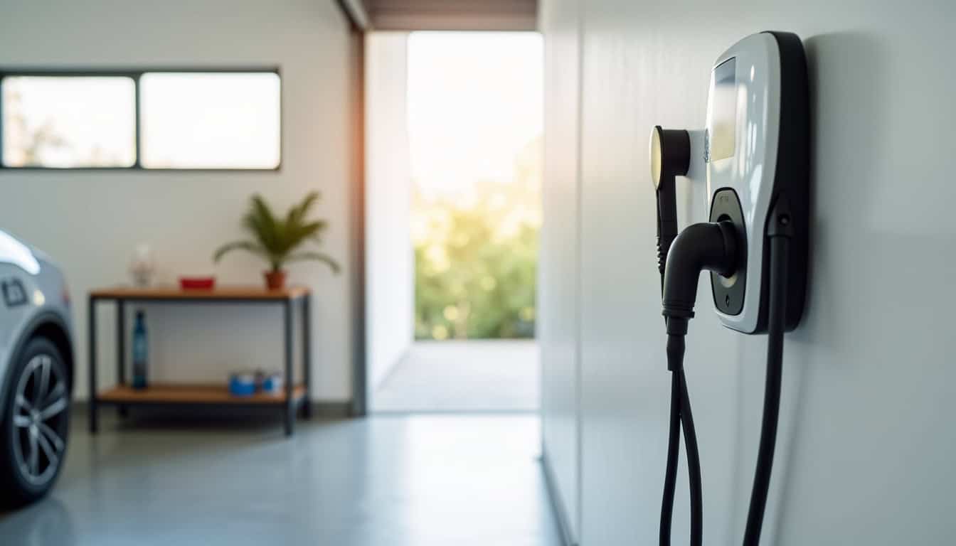 Borne de recharge électrique installée à l