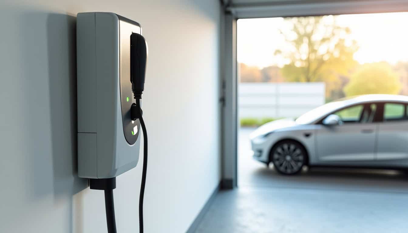 Borne de recharge électrique installée à l