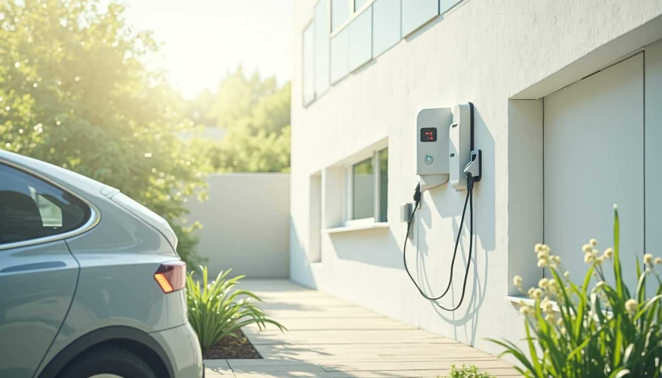 Borne de recharge électrique installée à l