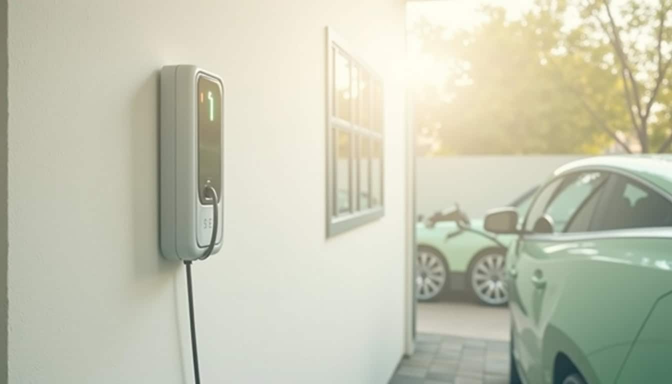 Borne de recharge électrique installée à l