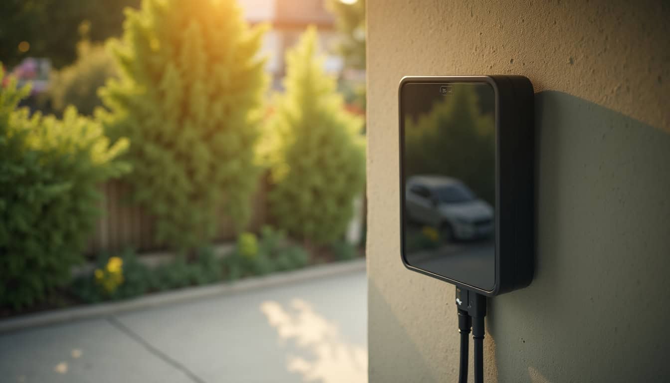 Borne de recharge électrique installée à l