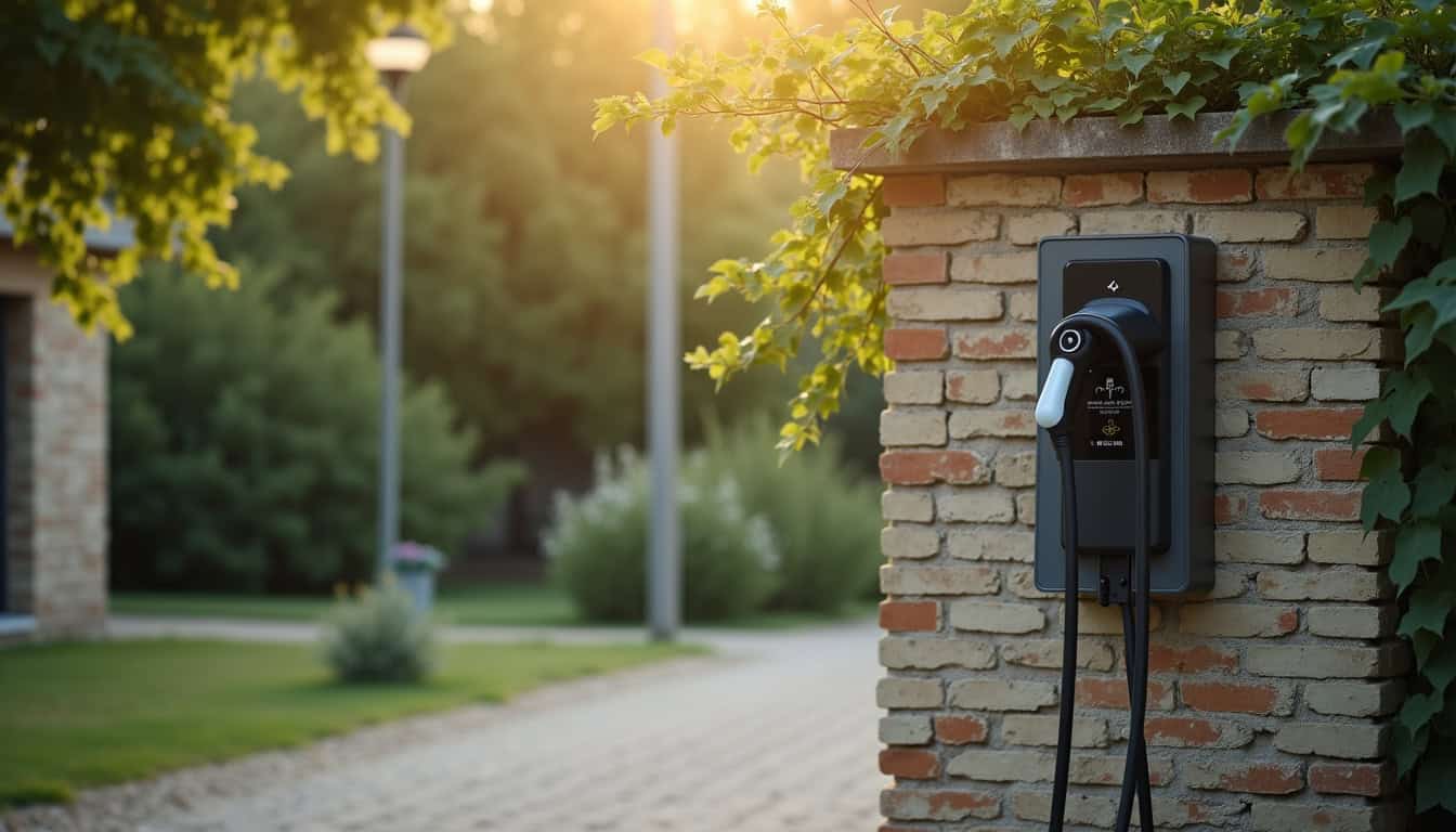 Borne de recharge électrique installée à l