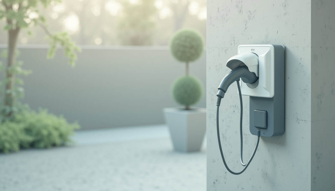 Borne de recharge électrique installée à l