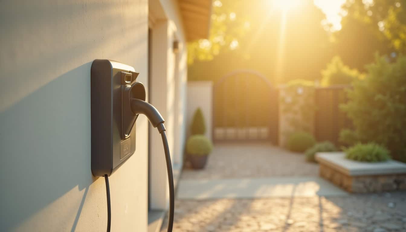 Borne de recharge électrique installée à l