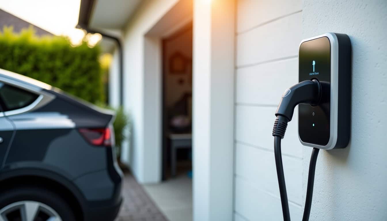 Borne de recharge électrique installée à l