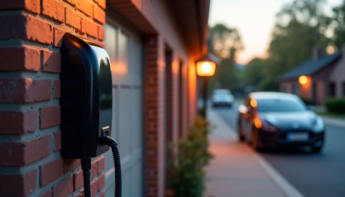 Borne de recharge électrique installée à l