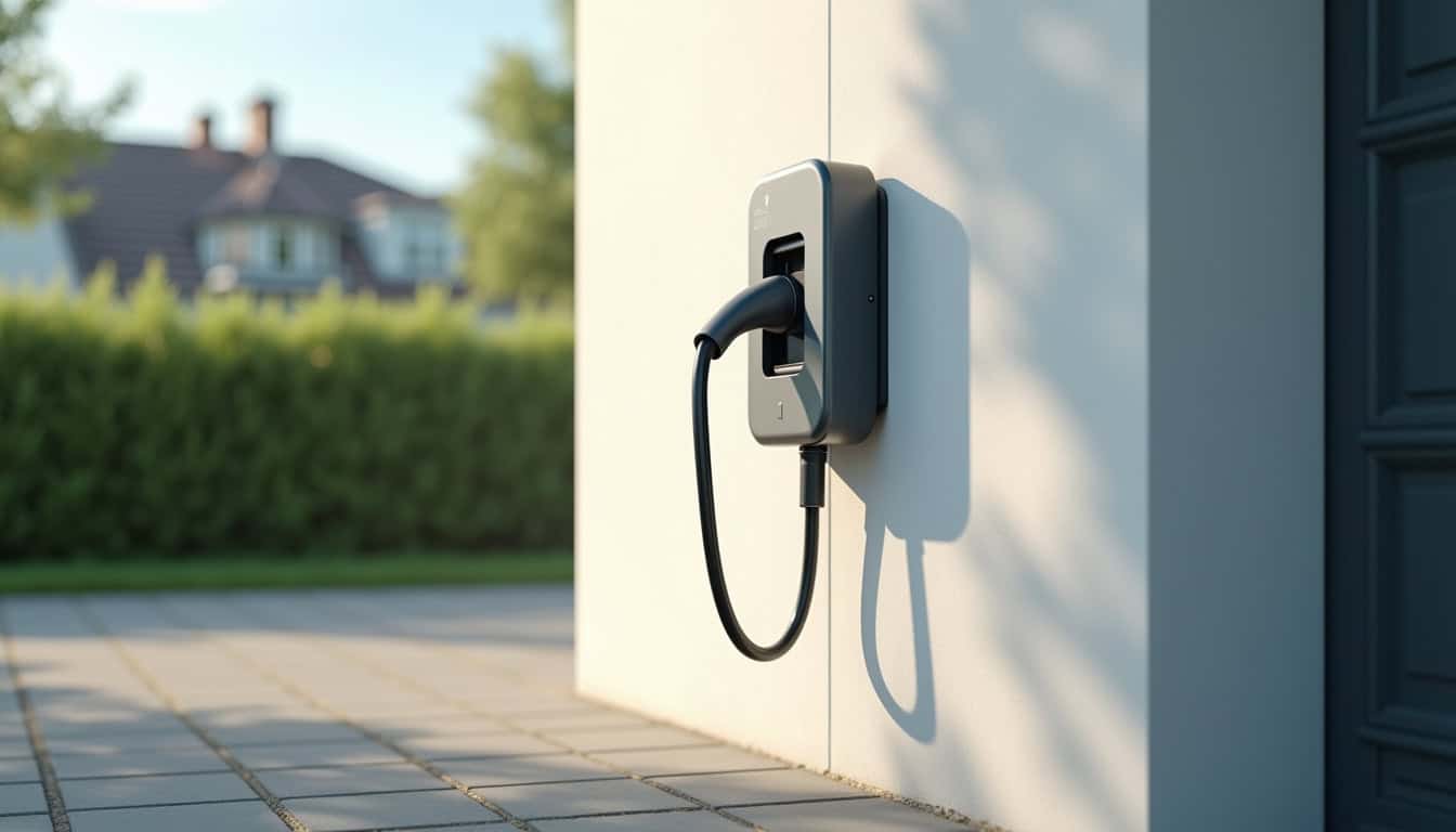 Borne de recharge électrique installée à l