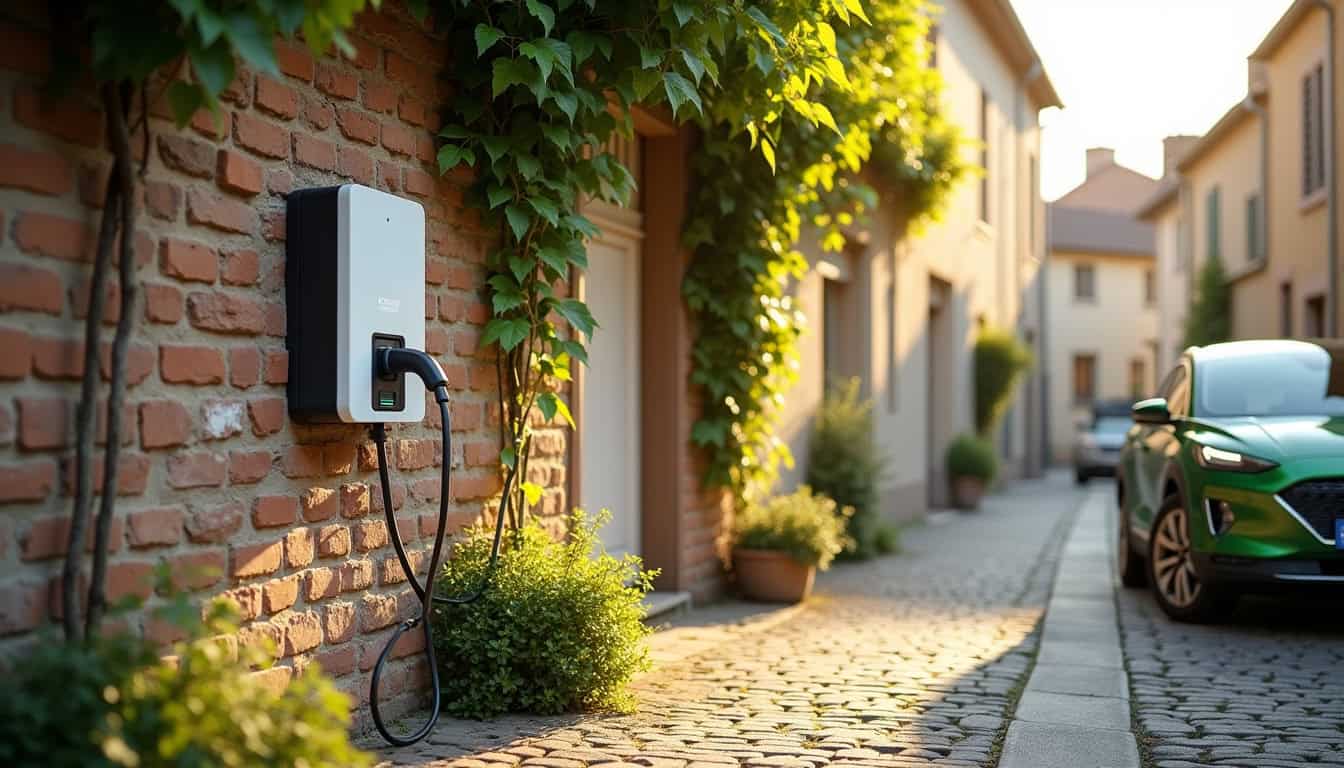 Borne de recharge électrique installée à l