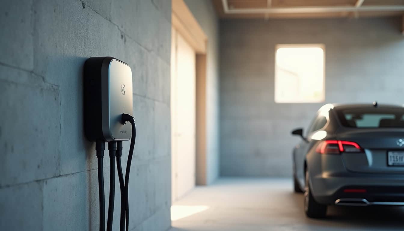Borne de recharge électrique installée à l