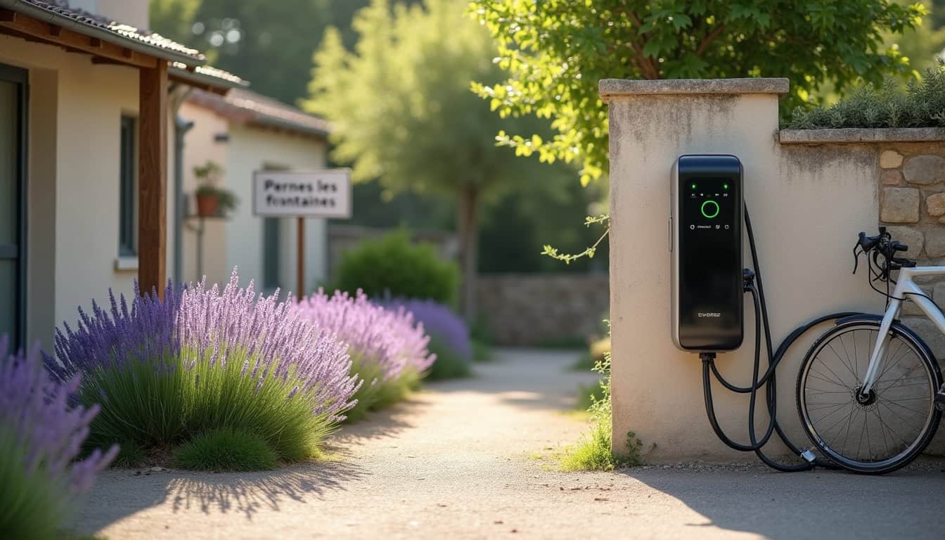 Borne de recharge électrique installée à l
