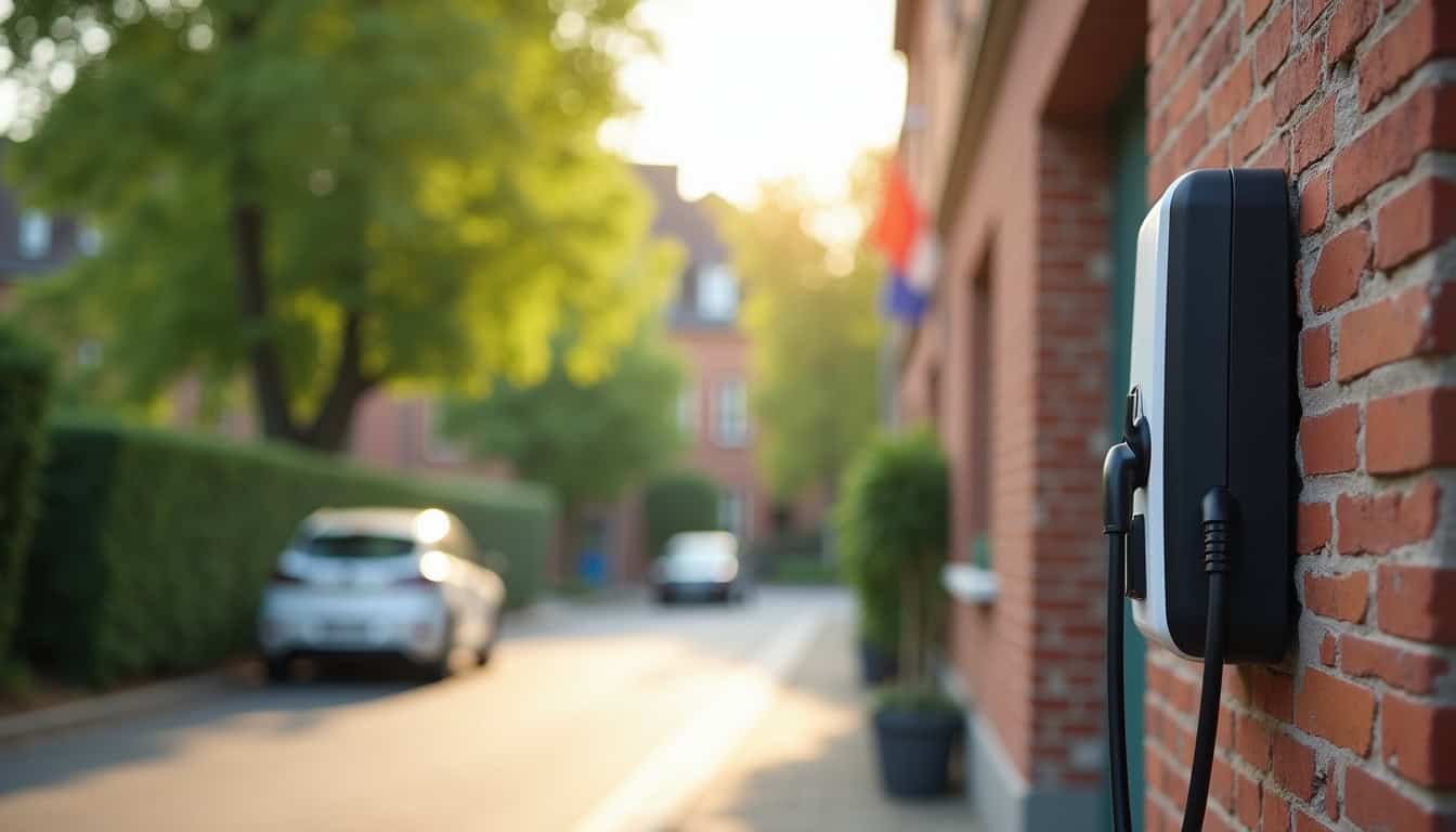 Borne de recharge électrique installée à l
