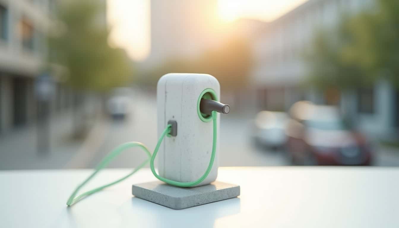 Borne de recharge électrique installée à l
