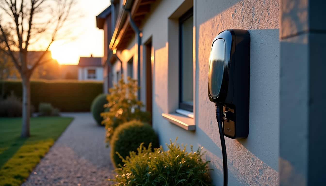 Borne de recharge électrique installée chez un particulier à Munchhouse
